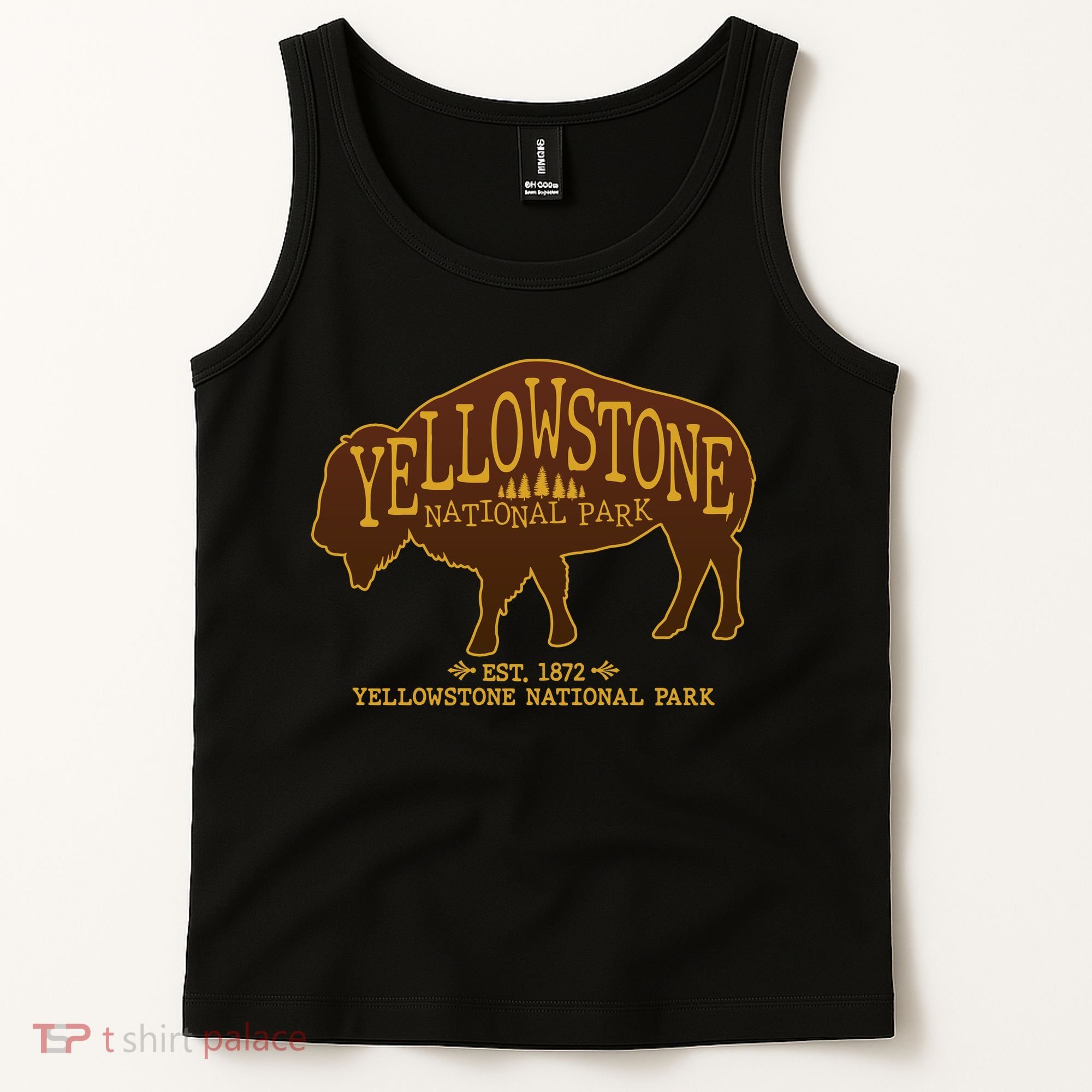 Yellowstone National Park EST 1872 Buffalo Logo Tank Top