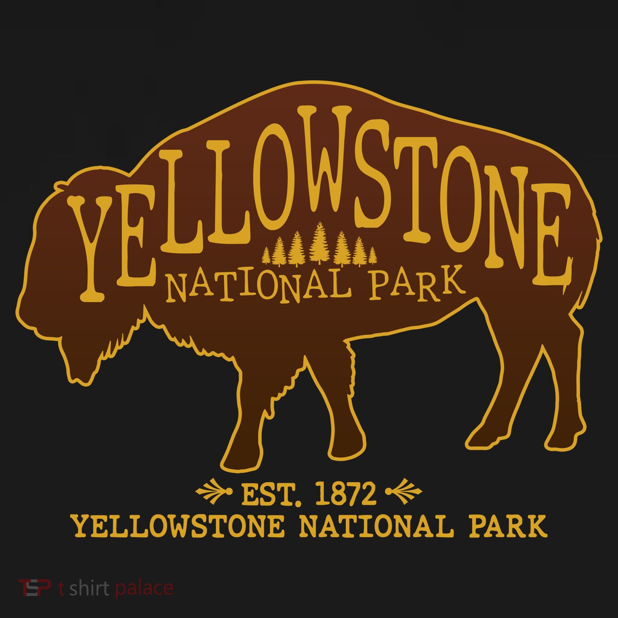Yellowstone National Park EST 1872 Buffalo Logo Tote Bag