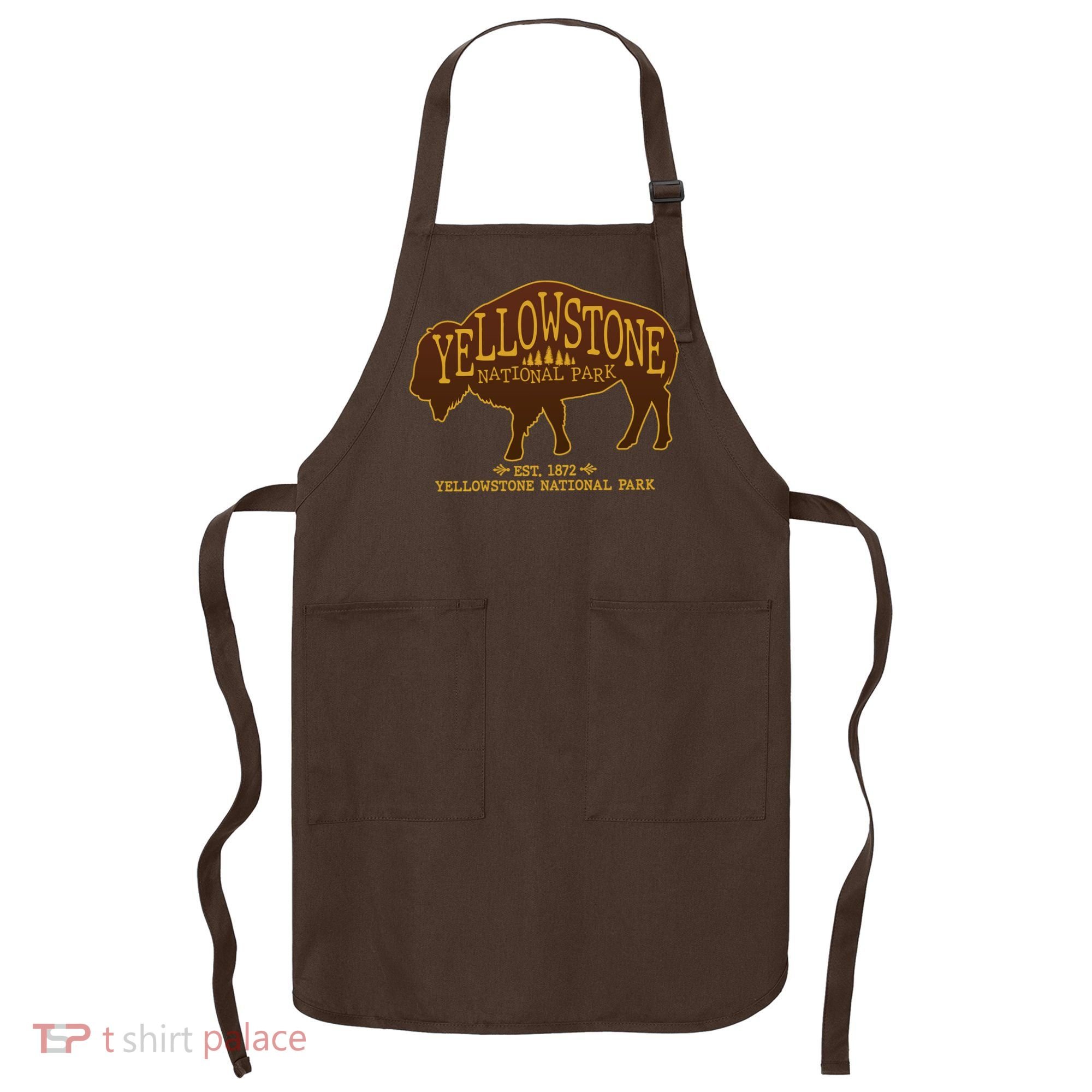 Yellowstone National Park EST 1872 Buffalo Logo Apron