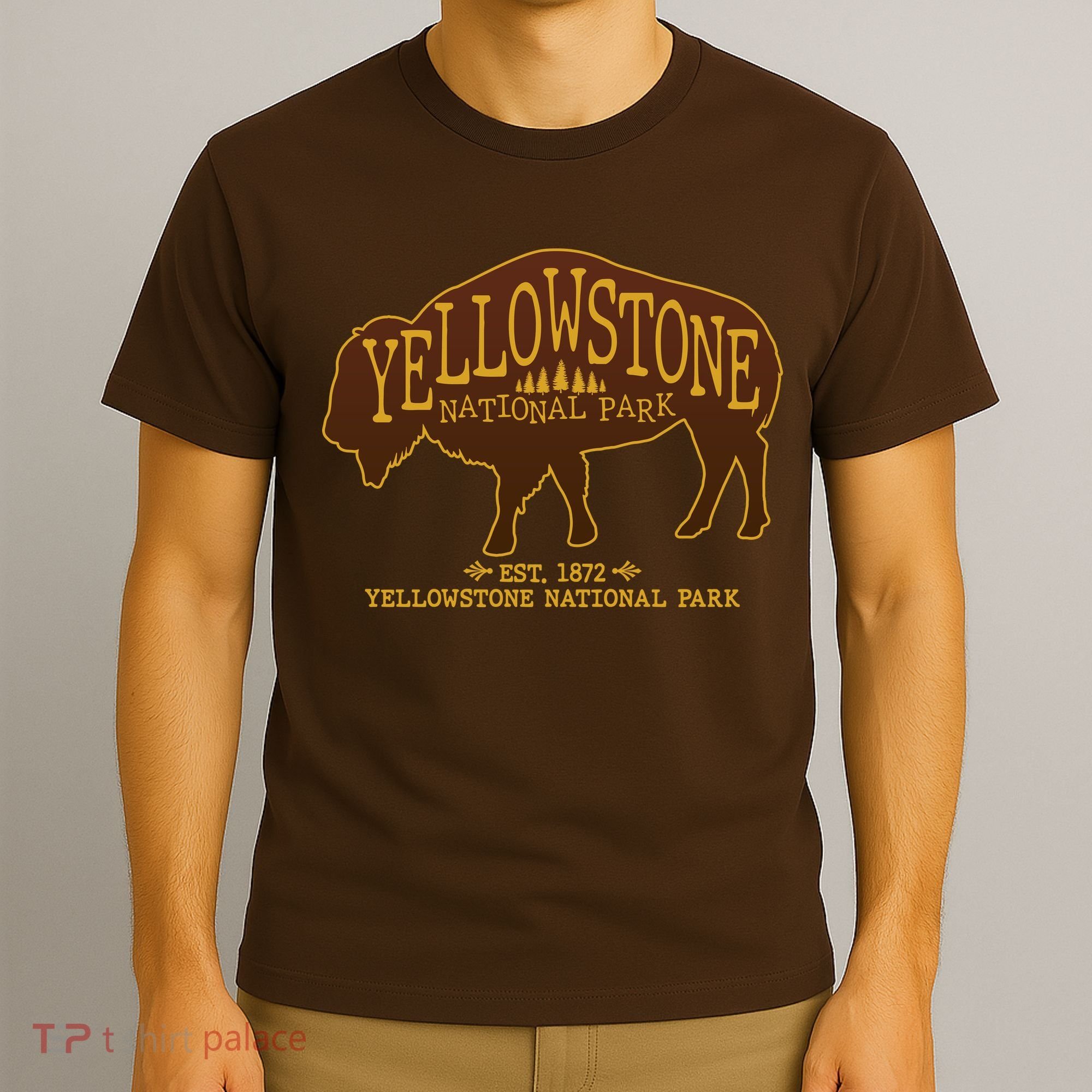 Yellowstone National Park EST 1872 Buffalo Logo T-Shirt