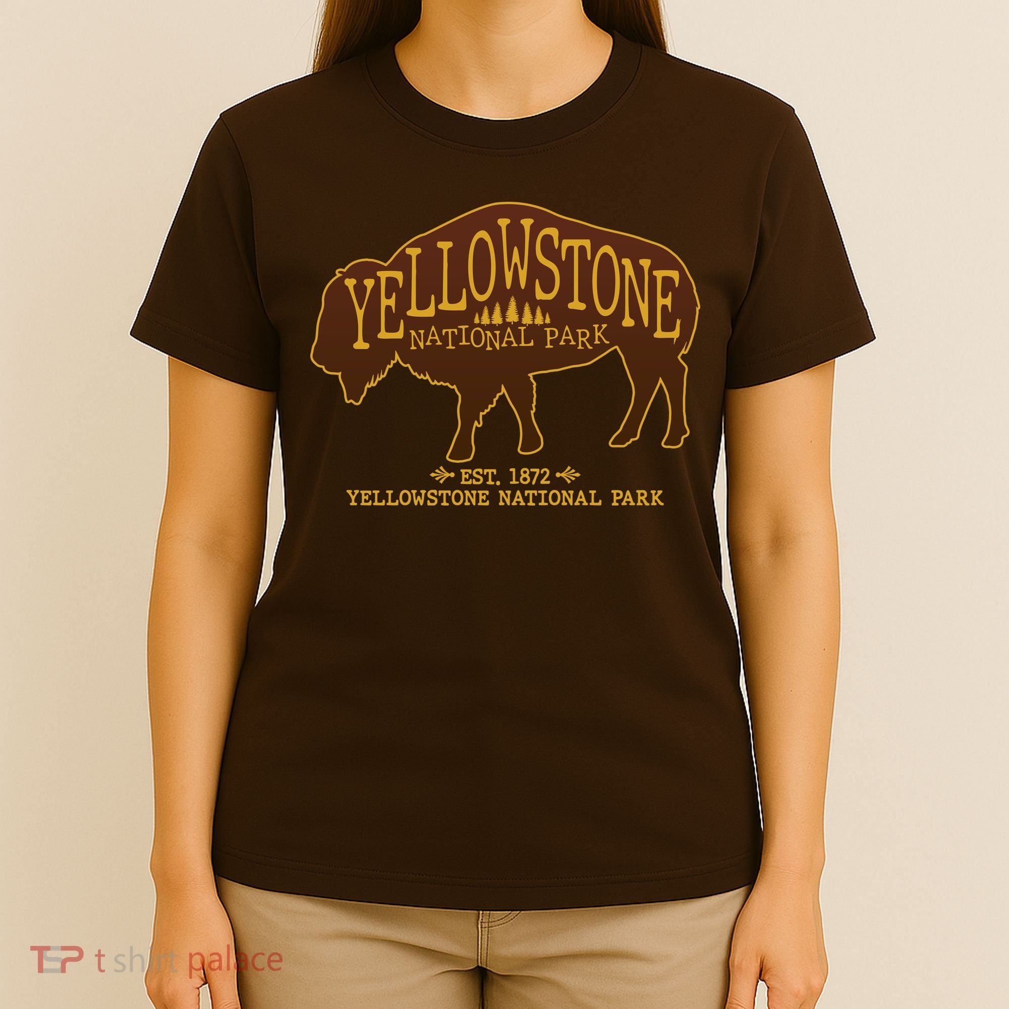 Yellowstone National Park EST 1872 Buffalo Logo T-Shirt
