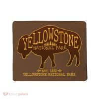 Yellowstone National Park EST 1872 Buffalo Logo Mousepad thumb 0
