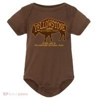 Yellowstone National Park EST 1872 Buffalo Logo Baby Bodysuit thumb 0
