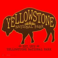 Yellowstone National Park EST 1872 Buffalo Logo Santa Hat thumb 1