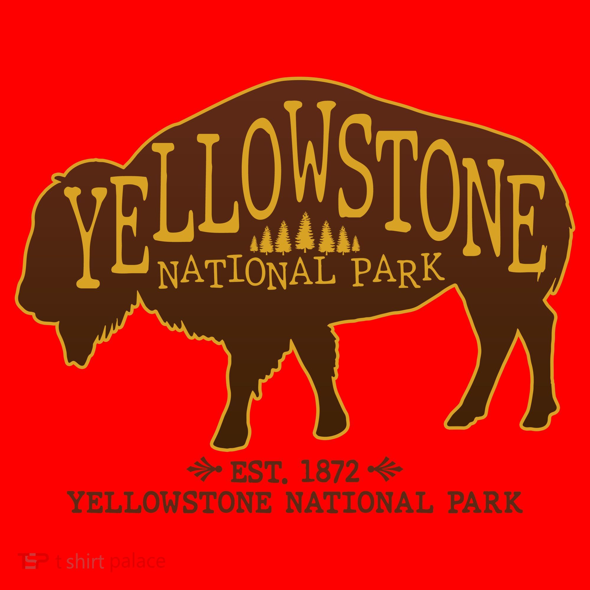 Yellowstone National Park EST 1872 Buffalo Logo Santa Hat