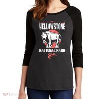 Yellowstone National Park Women's Tri-Blend 3/4-Sleeve Raglan Shirt thumb 2