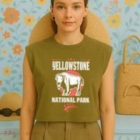 Yellowstone National Park Garment-Dyed Women's Muscle Tee thumb 4