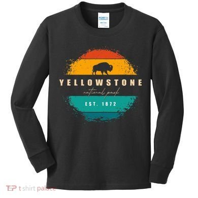 Yellowstone National Park Kids Long Sleeve Shirt