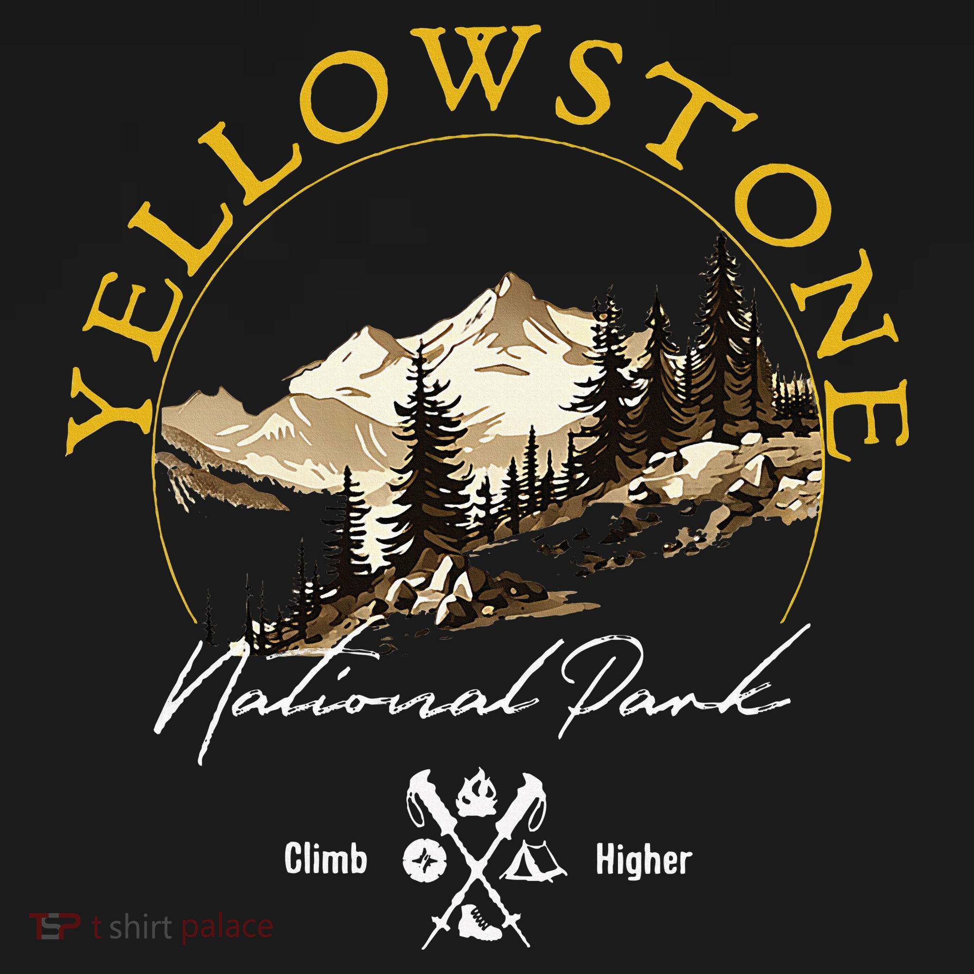 Yellowstone National Park Retro Vintage Apparel Souvenir T-Shirt