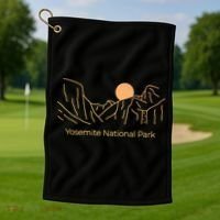 Yosemite National Park Skyline Golf Towel thumb 1