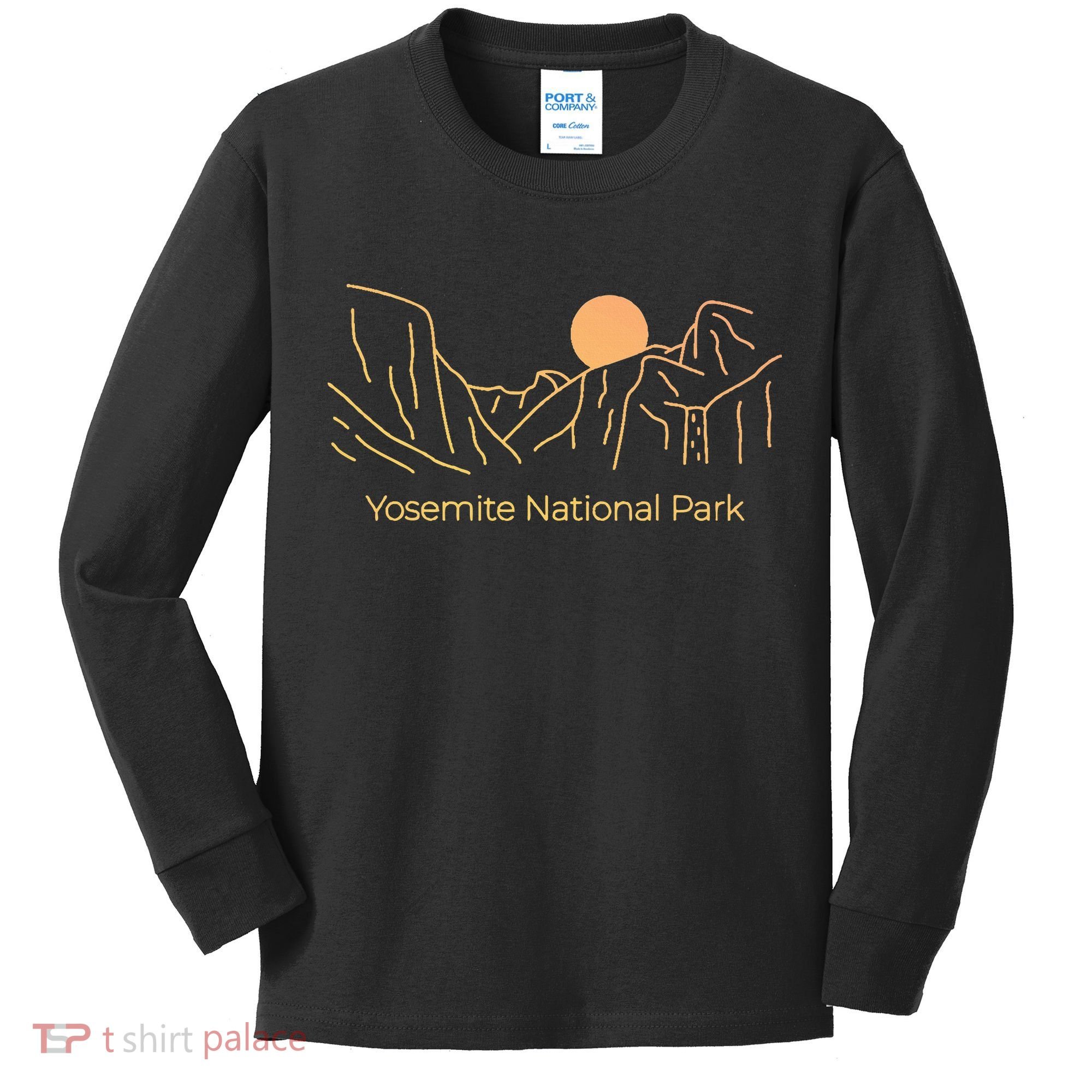 Yosemite National Park Skyline Kids Long Sleeve Shirt