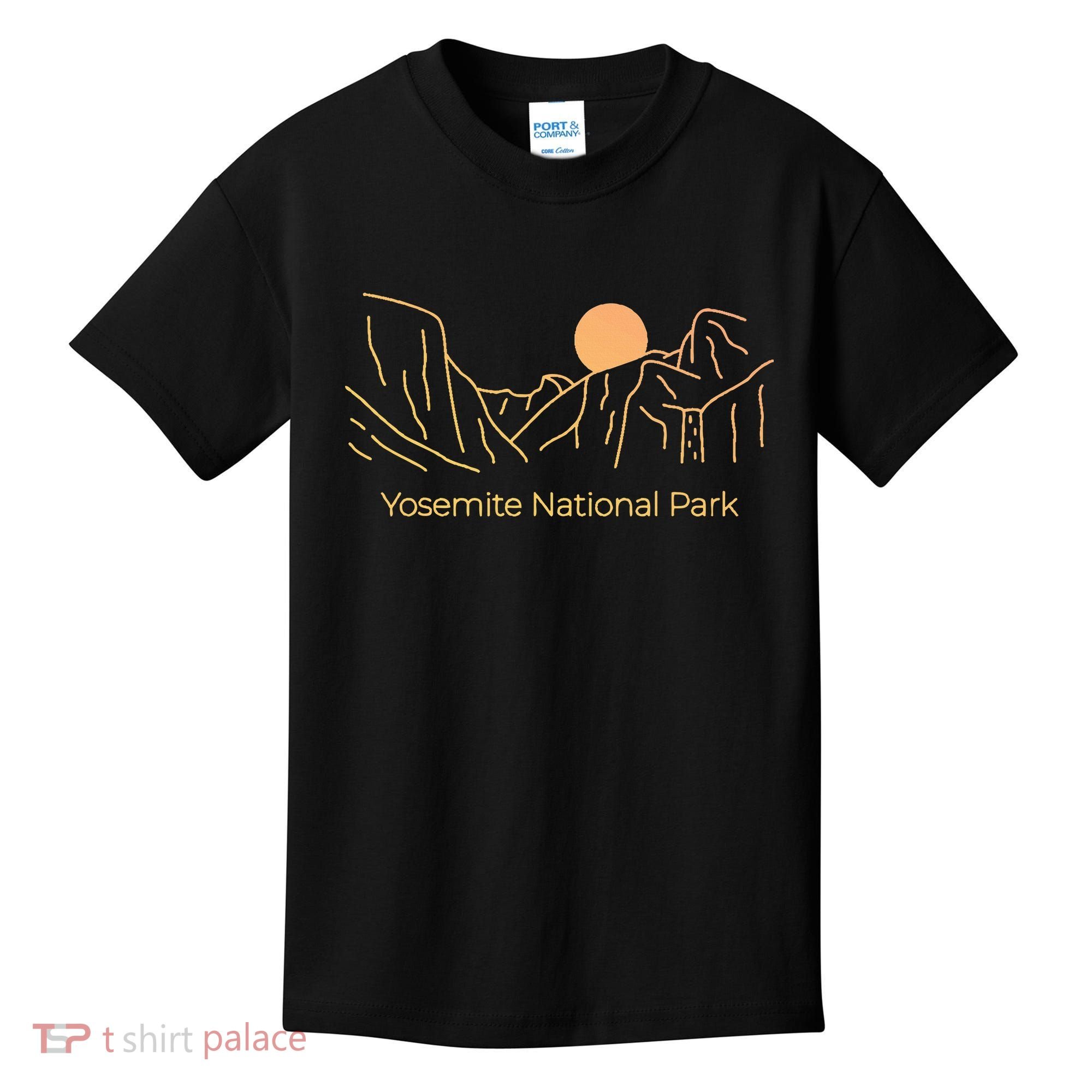 Yosemite National Park Skyline Kids T-Shirt