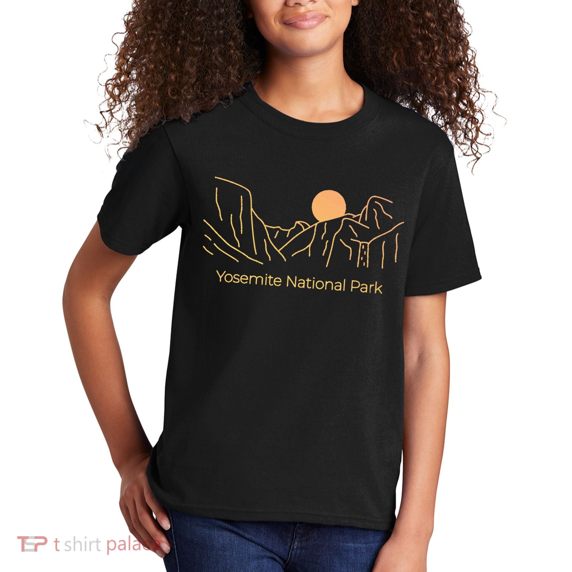 Yosemite National Park Skyline Kids T-Shirt