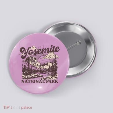 Yosemite National Park California Half Dome Button