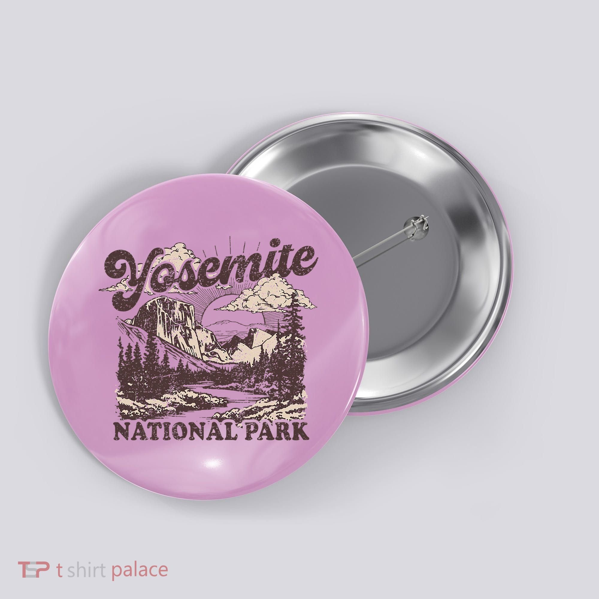 Yosemite National Park California Half Dome Button