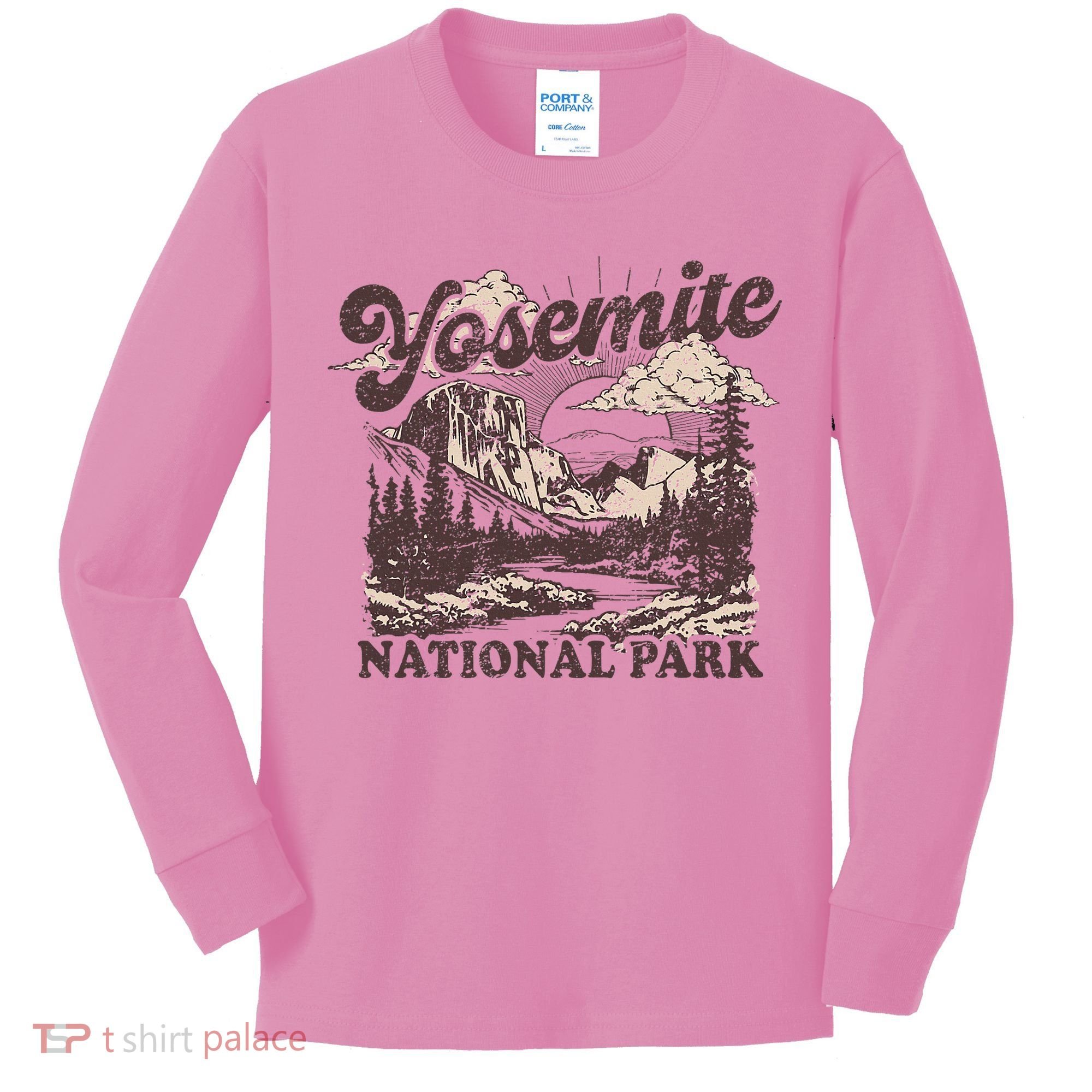 Yosemite National Park California Half Dome Kids Long Sleeve Shirt