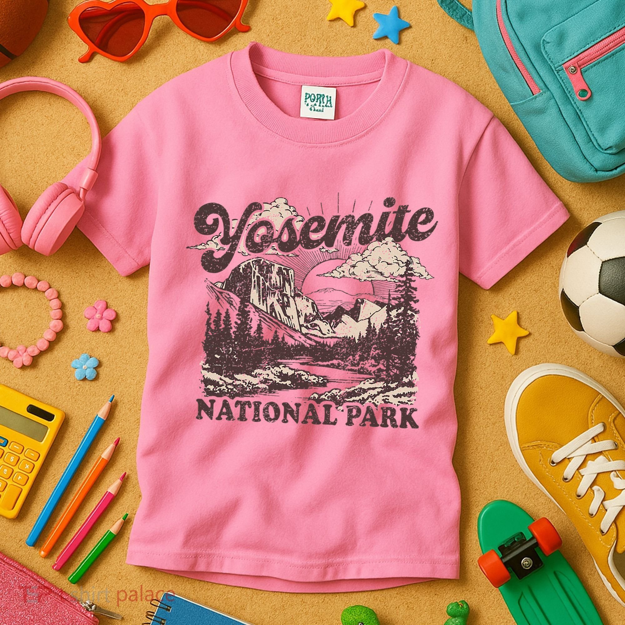 Yosemite National Park California Half Dome Kids T-Shirt