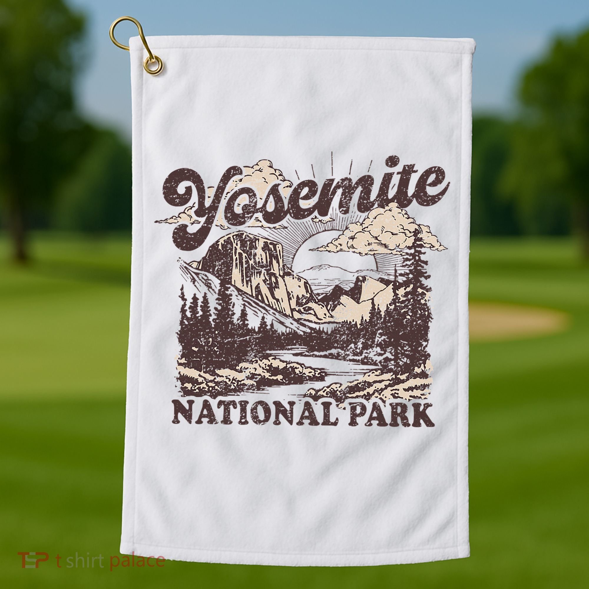 Yosemite National Park California Half Dome Golf Towel