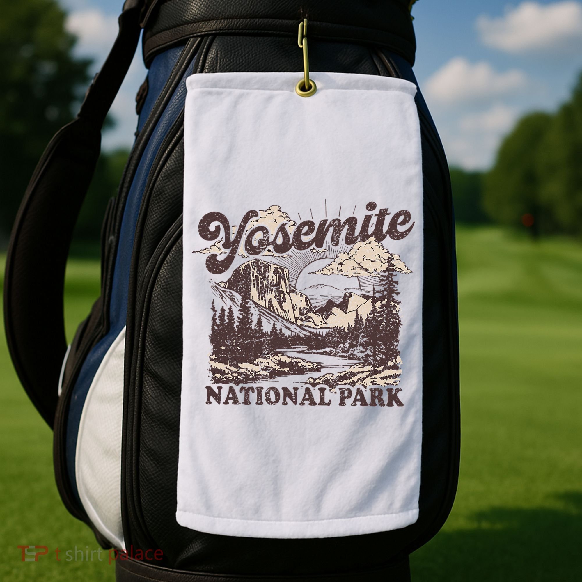 Yosemite National Park California Half Dome Golf Towel