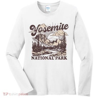 Yosemite National Park California Half Dome Women's Long Sleeve Shirt