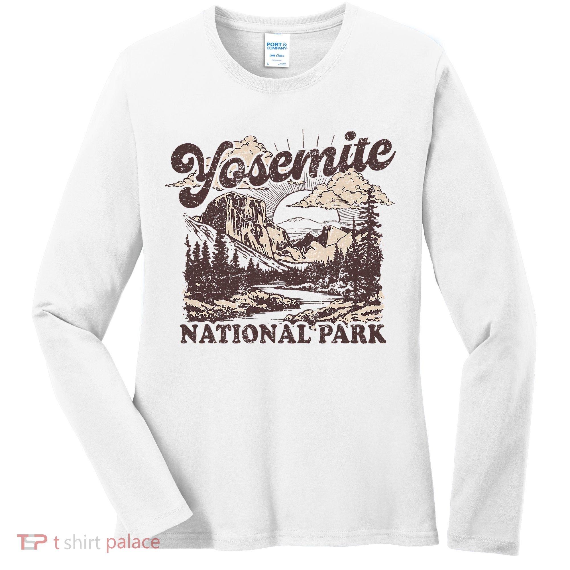 Yosemite National Park California Half Dome Women's Long Sleeve Shirt
