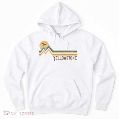 Yellowstone National Park 70s 80s Retro Vintage Distressed Hoodie