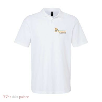 Yellowstone National Park 70s 80s Retro Vintage Distressed Polo
