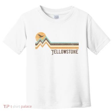 Yellowstone National Park 70s 80s Retro Vintage Distressed Toddler T-Shirt