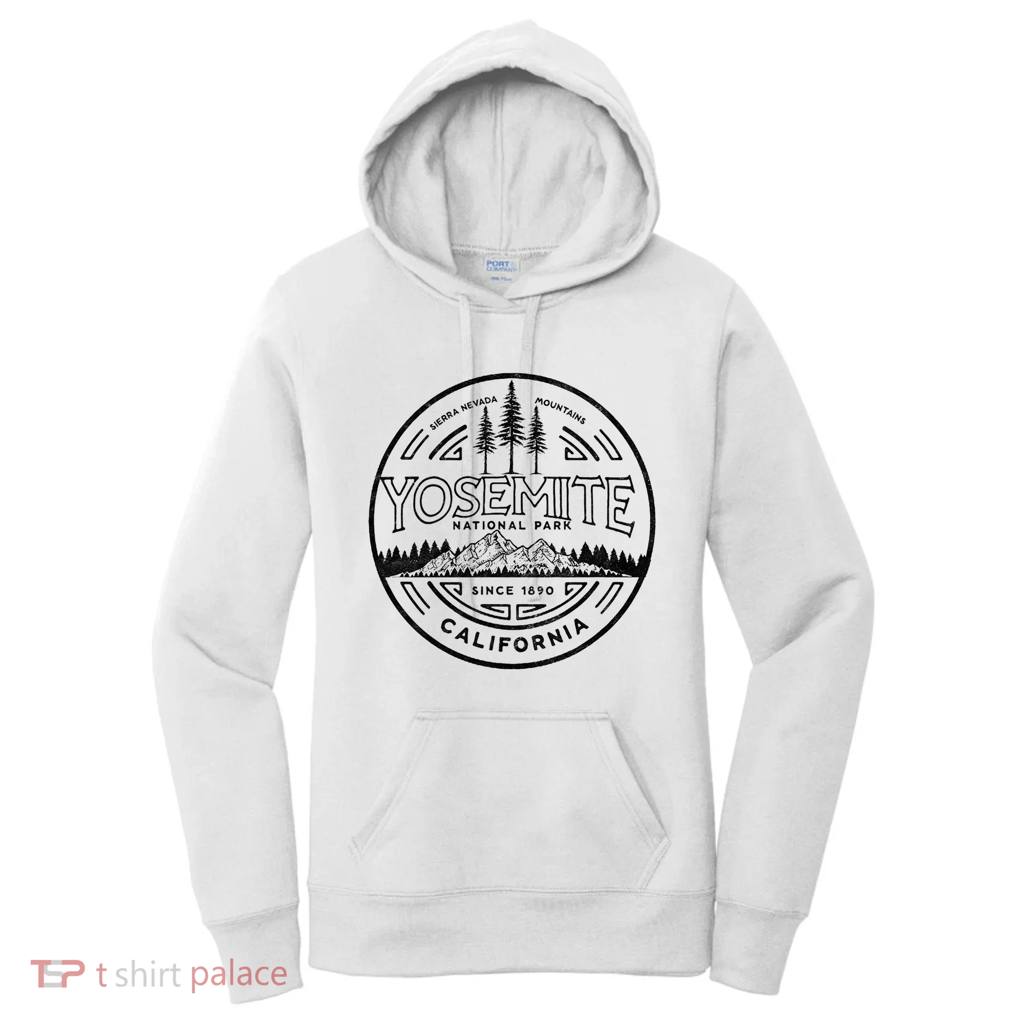 Yosemite National Park Distressed Minimalist Women's Hoodie