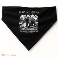 Yellowstone National Park Save Our Parks Not Profits Alt US USA-Made Doggie Bandana thumb 0