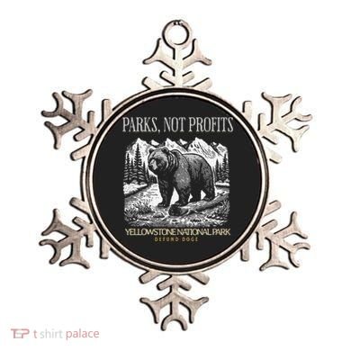 Yellowstone National Park Save Our Parks Not Profits Alt US Ornament