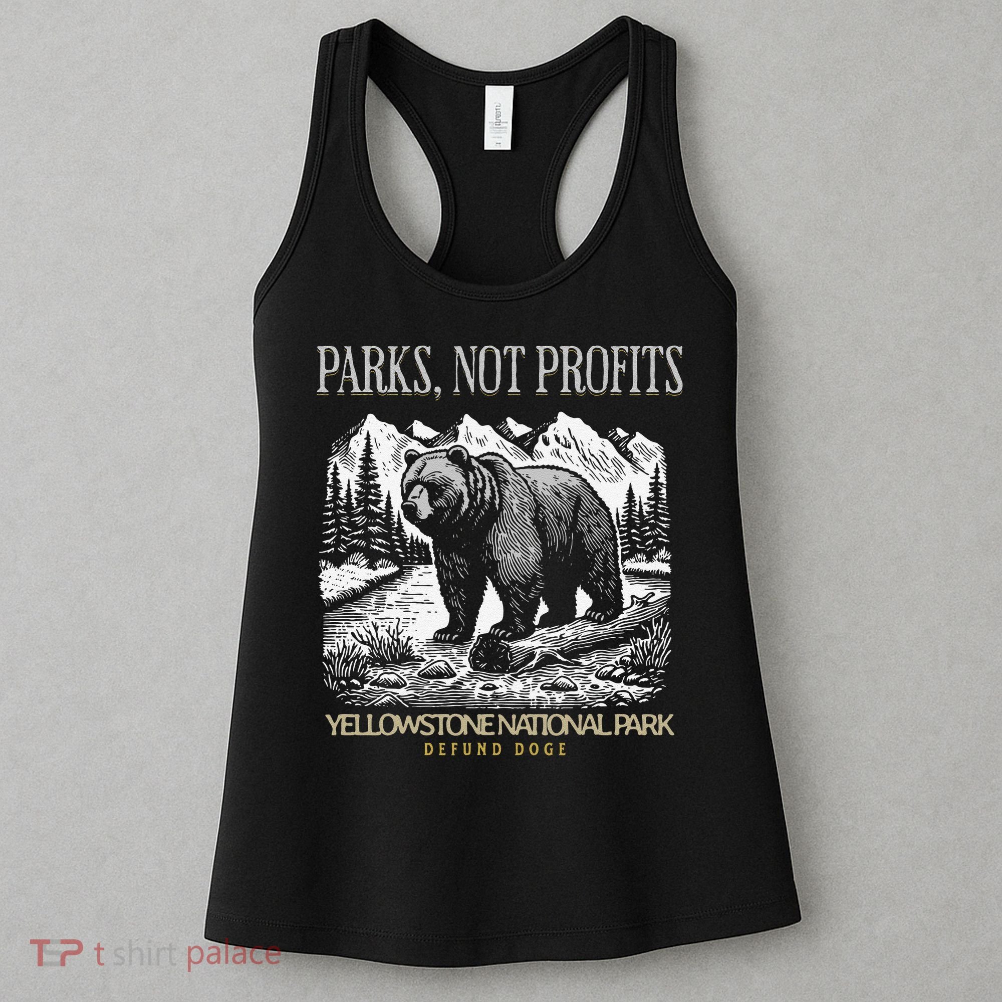 Yellowstone National Park Save Our Parks Not Profits Alt US Women's Tank Top