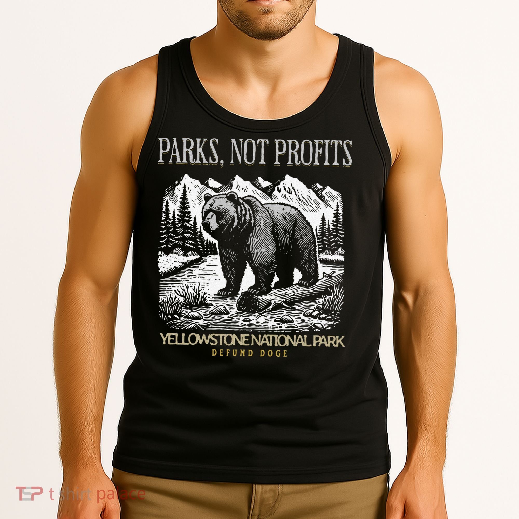 Yellowstone National Park Save Our Parks Not Profits Alt US Tank Top