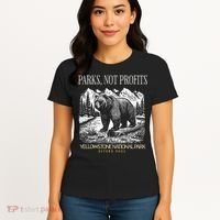 Yellowstone National Park Save Our Parks Not Profits Alt US Women's T-Shirt thumb 4