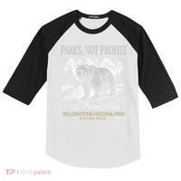 Yellowstone National Park Save Our Parks Not Profits Alt US Kids Colorblock Raglan Jersey thumb 0