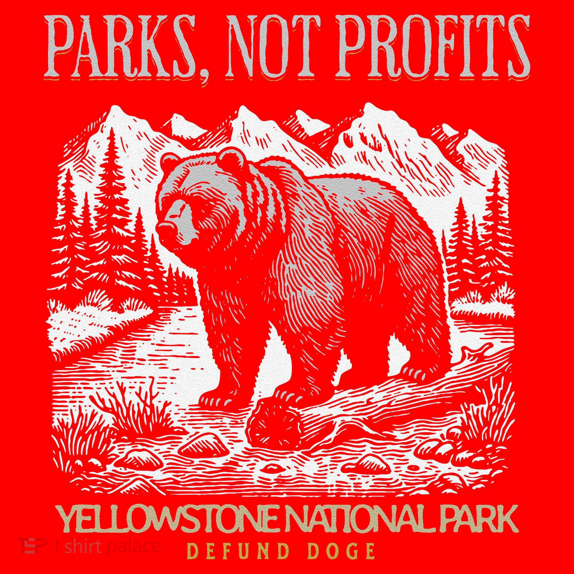 Yellowstone National Park Save Our Parks Not Profits Alt US Santa Hat