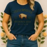 YELLOWSTONE NATIONAL PARK Bison Buffalo Men Women Souvenir Women's T-Shirt thumb 2
