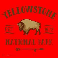 YELLOWSTONE NATIONAL PARK Bison Buffalo Men Women Souvenir Santa Hat thumb 1