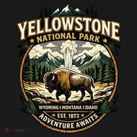 Yellowstone National Park Adventure Awaits Bison Badge Visor thumb 3