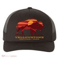 Yellowstone National Park Wyoming Buffalo Bison Sunset Yupoong Adult 5-Panel Trucker Hat thumb 0
