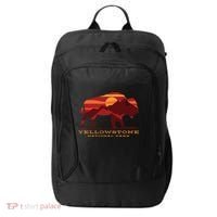 Yellowstone National Park Wyoming Buffalo Bison Sunset City Backpack thumb 0