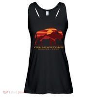 Yellowstone National Park Wyoming Buffalo Bison Sunset Ladies Essential Flowy Tank thumb 0