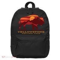 Yellowstone National Park Wyoming Buffalo Bison Sunset 16 in Basic Backpack thumb 0