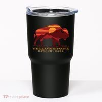 Yellowstone National Park Wyoming Buffalo Bison Sunset Tumbler thumb 0