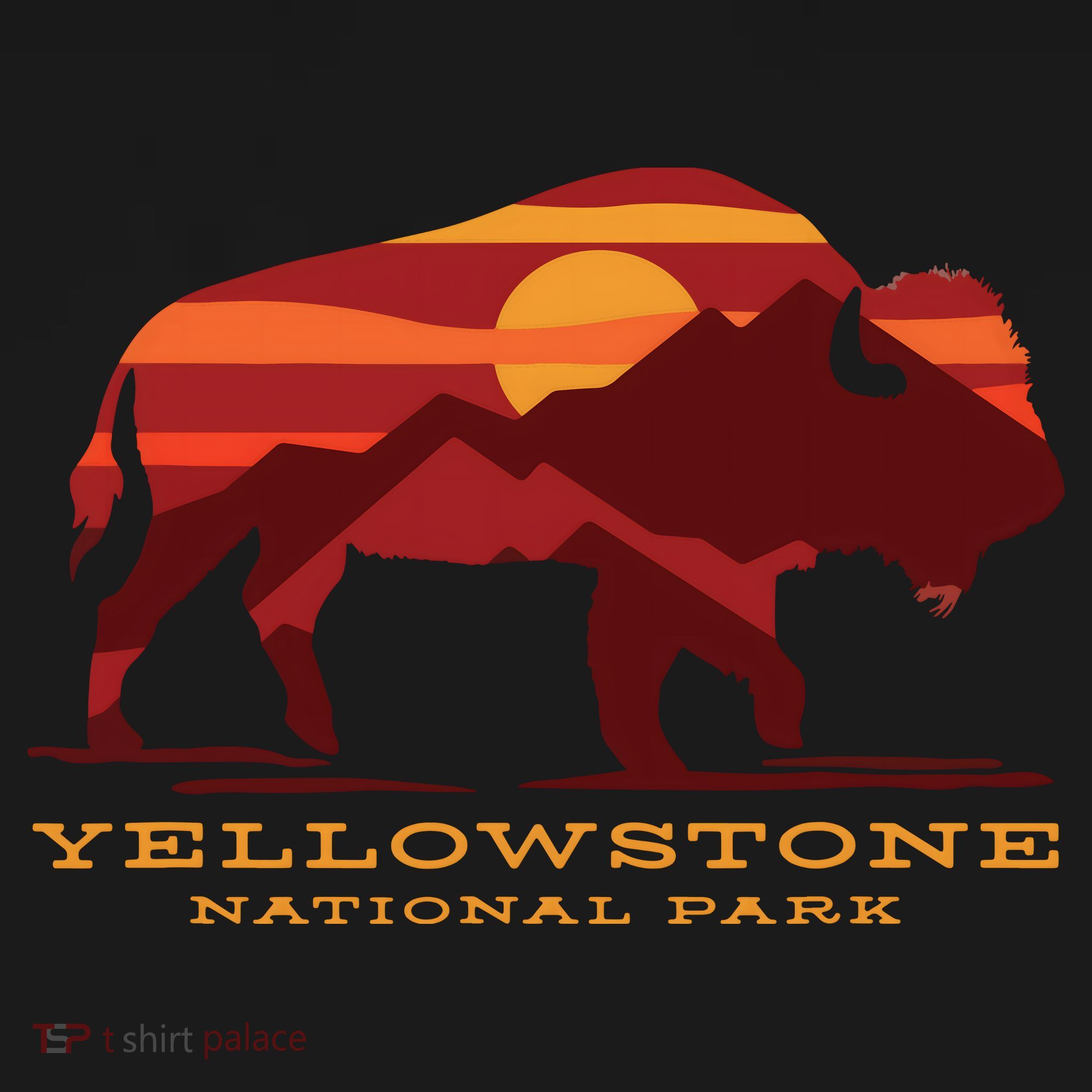 Yellowstone National Park Wyoming Buffalo Bison Sunset Women's Tank Top