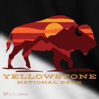 Yellowstone National Park Wyoming Buffalo Bison Sunset Toddler Fine Jersey T-Shirt thumb 2