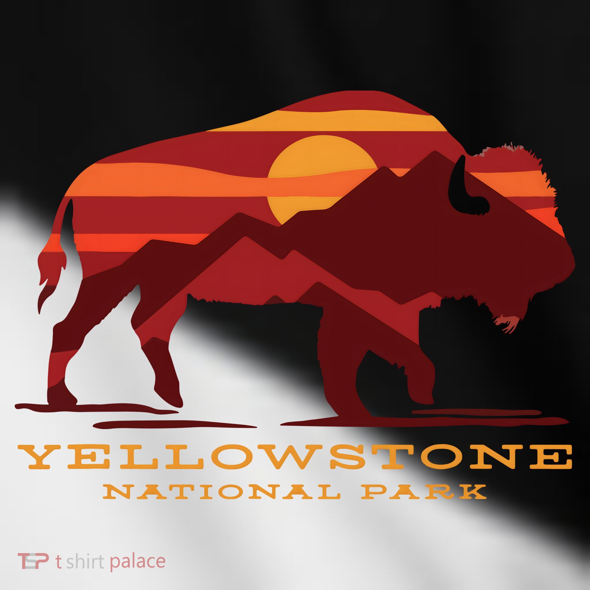 Yellowstone National Park Wyoming Buffalo Bison Sunset Toddler Fine Jersey T-Shirt