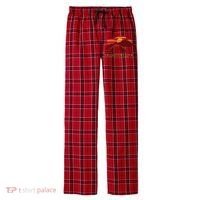 Yellowstone National Park Wyoming Buffalo Bison Sunset Men's Flannel Plaid Pajama Pants thumb 0
