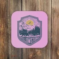 Yellowstone National Park Bear Nature Hiking Outdoors Coaster thumb 0