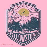 Yellowstone National Park Bear Nature Hiking Outdoors Coaster thumb 2